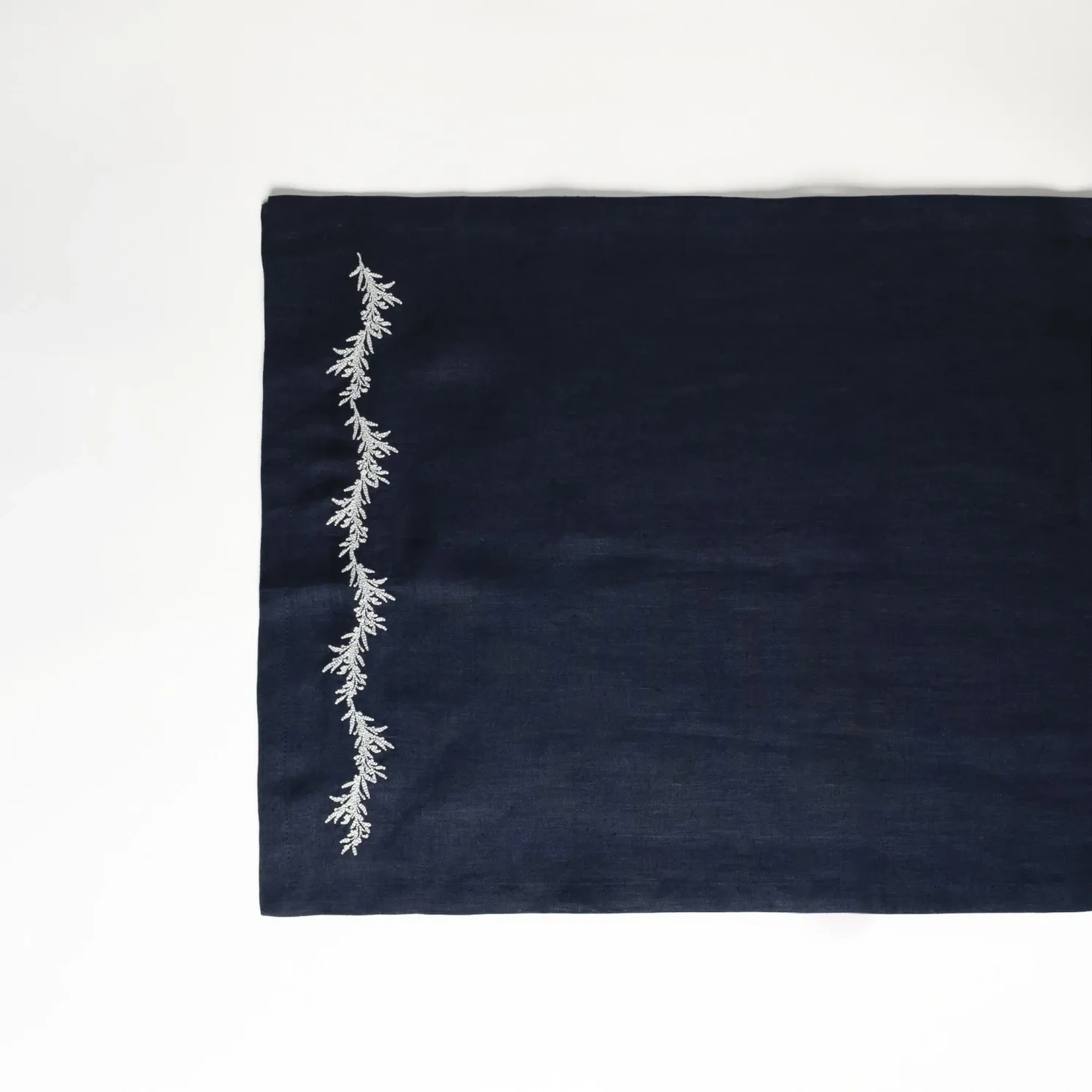 Qua Home Petite % 100 Keten Lacivert Amerikan Servis 35x50 cm