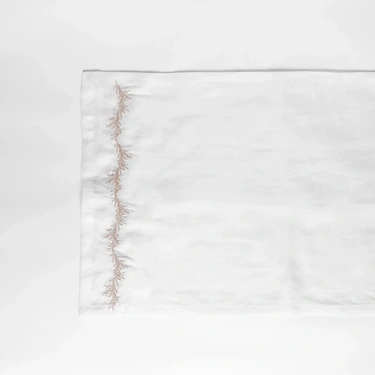  Qua Home Petite % 100 Keten Beyaz Amerikan Servis 35x50 cm