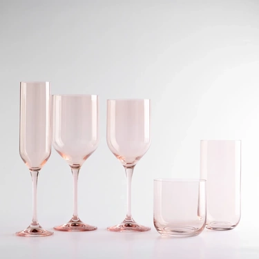  Sunset Kristal Meşrubat Bardağı Pudra 440 cc