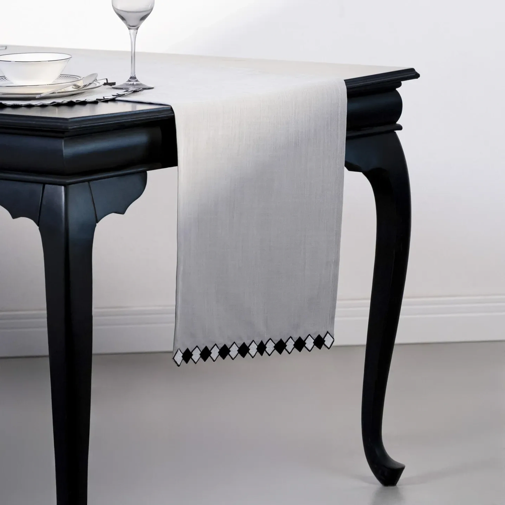 Qua Home Matilda Runner Gri 45x150 cm