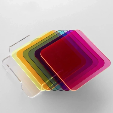  Pory Neon Pleksi 6' lı Bardak Altlığı Seti