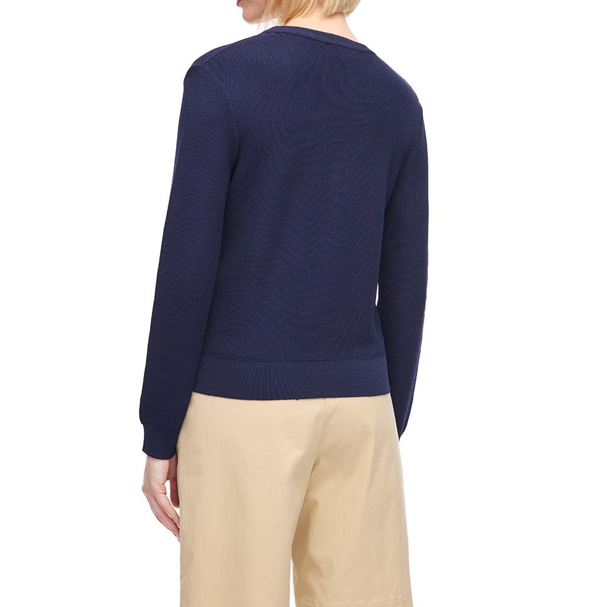 Lacivert V-Yaka Triko Kazak