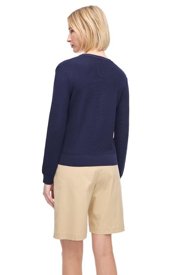  Lacivert V-Yaka Triko Kazak