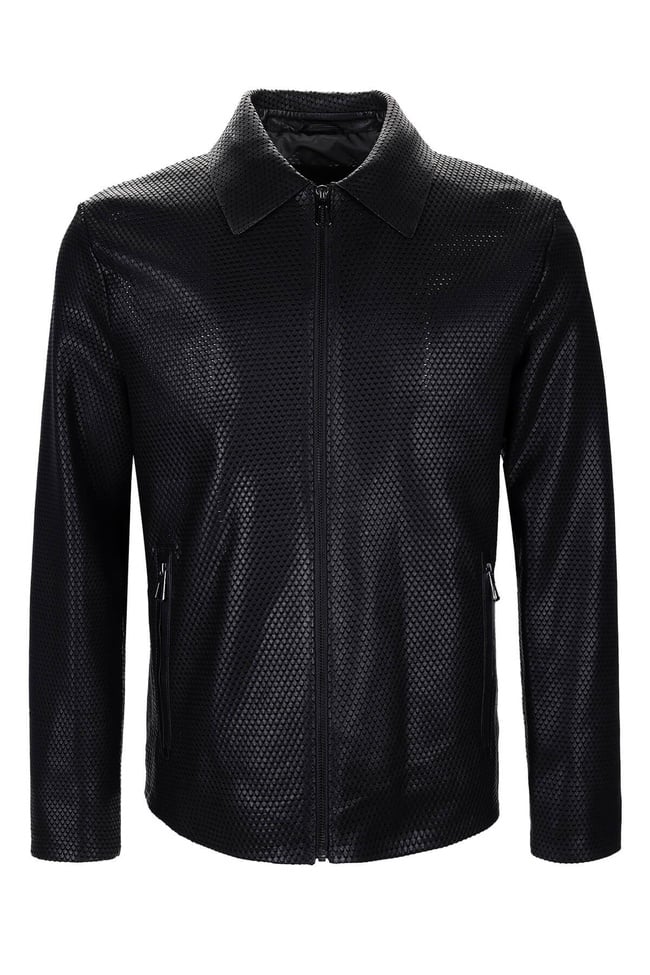  Tamer Tanca Erkek Hakiki Deri Siyah Deri Mont