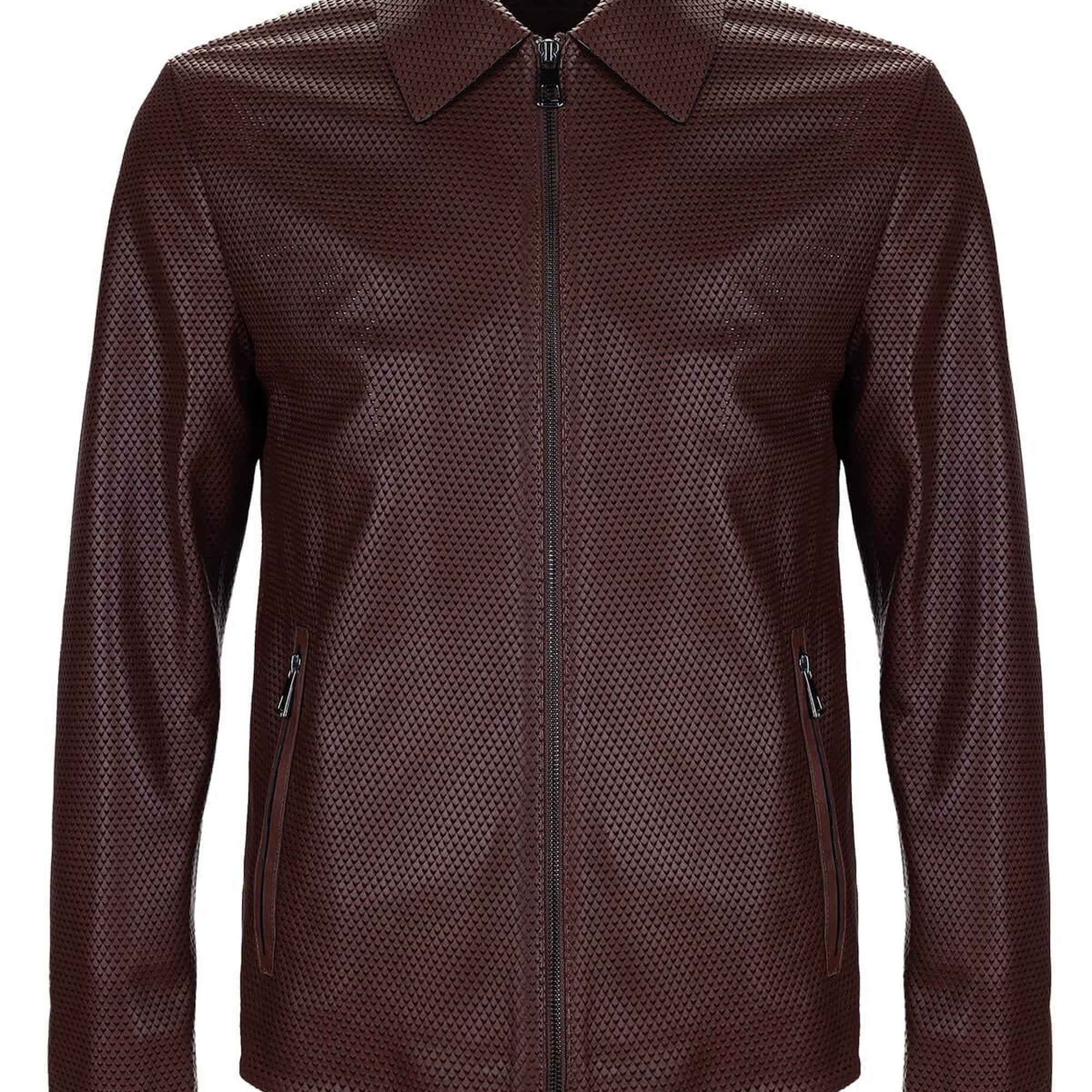 Tamer Tanca Erkek Hakiki Deri Fındık Deri Mont