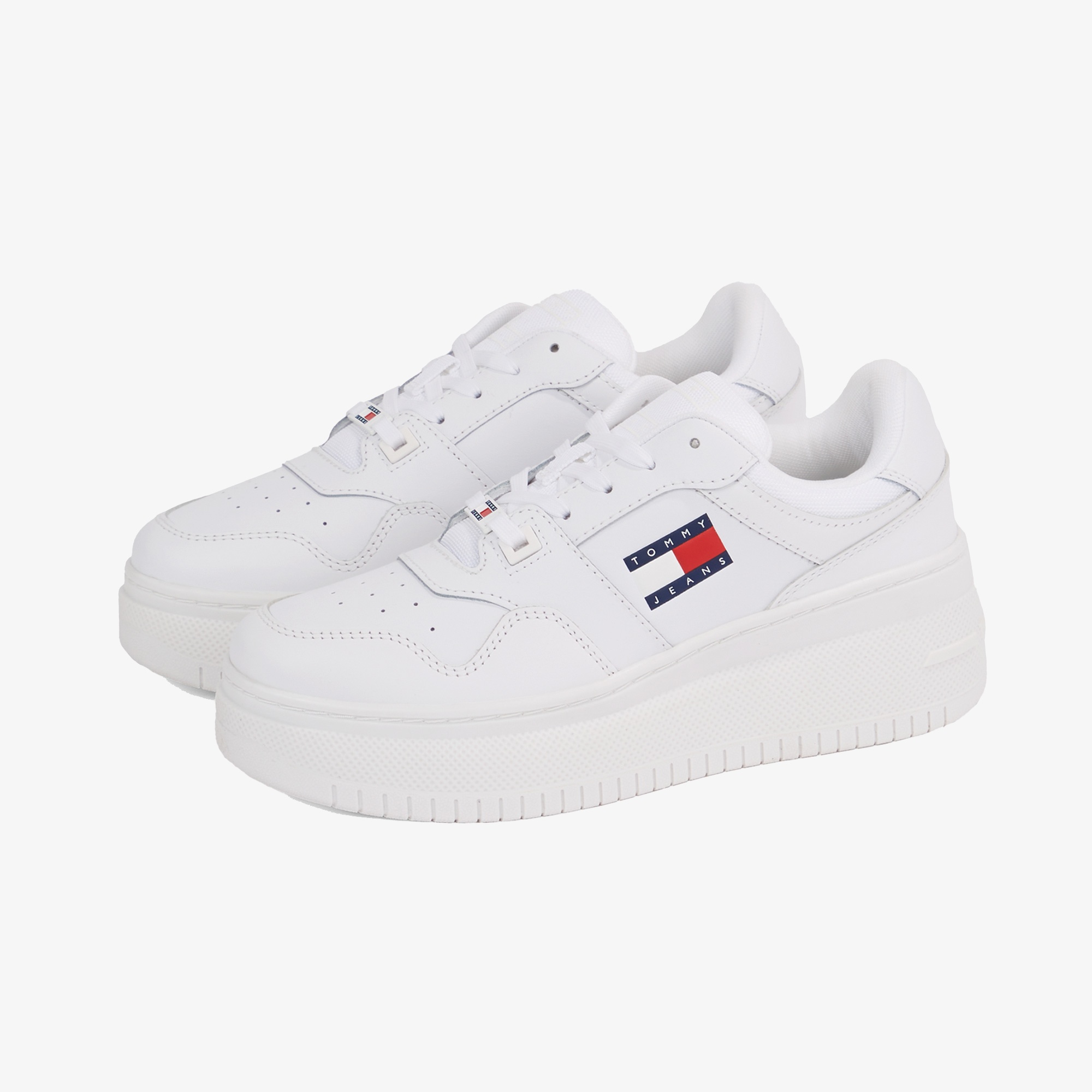 Tommy Jeans New Retro Basket Kadın Beyaz Sneaker