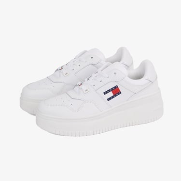  Tommy Jeans New Retro Basket Kadın Beyaz Sneaker