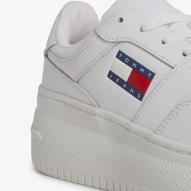  Tommy Jeans New Retro Basket Kadın Beyaz Sneaker