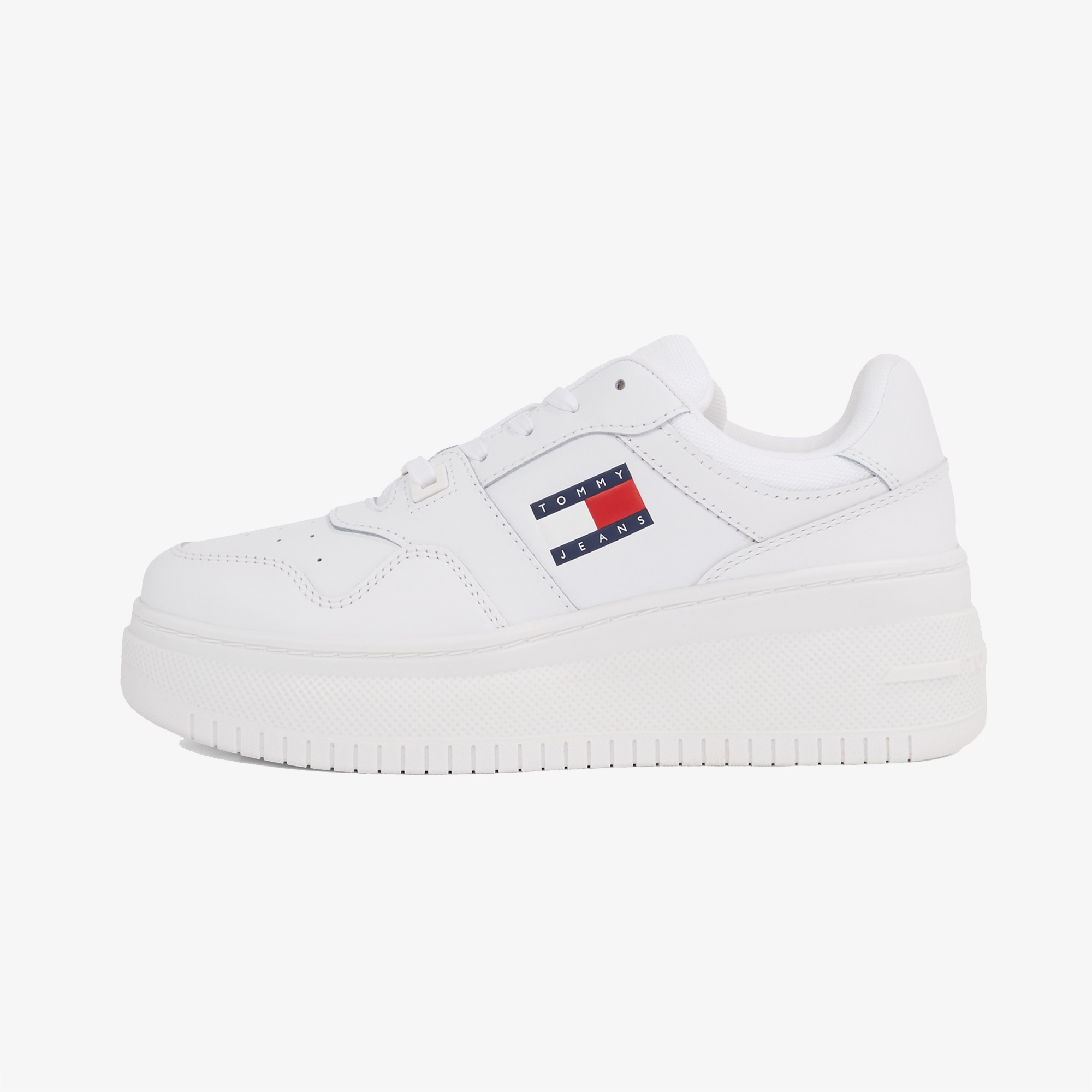 Tommy Jeans New Retro Basket Kadın Beyaz Sneaker