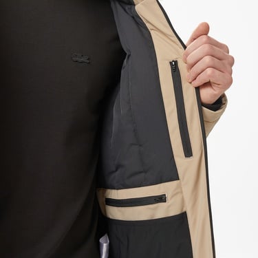  Lacoste Erkek Kapüşonlu Bej Mont