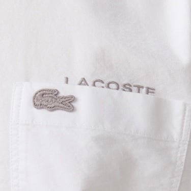  Lacoste Erkek Regular Fit Düğmeli Yaka Beyaz Gömlek
