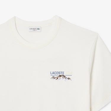  Lacoste Erkek Classic Fit Bisiklet Yaka Beyaz T-Shirt