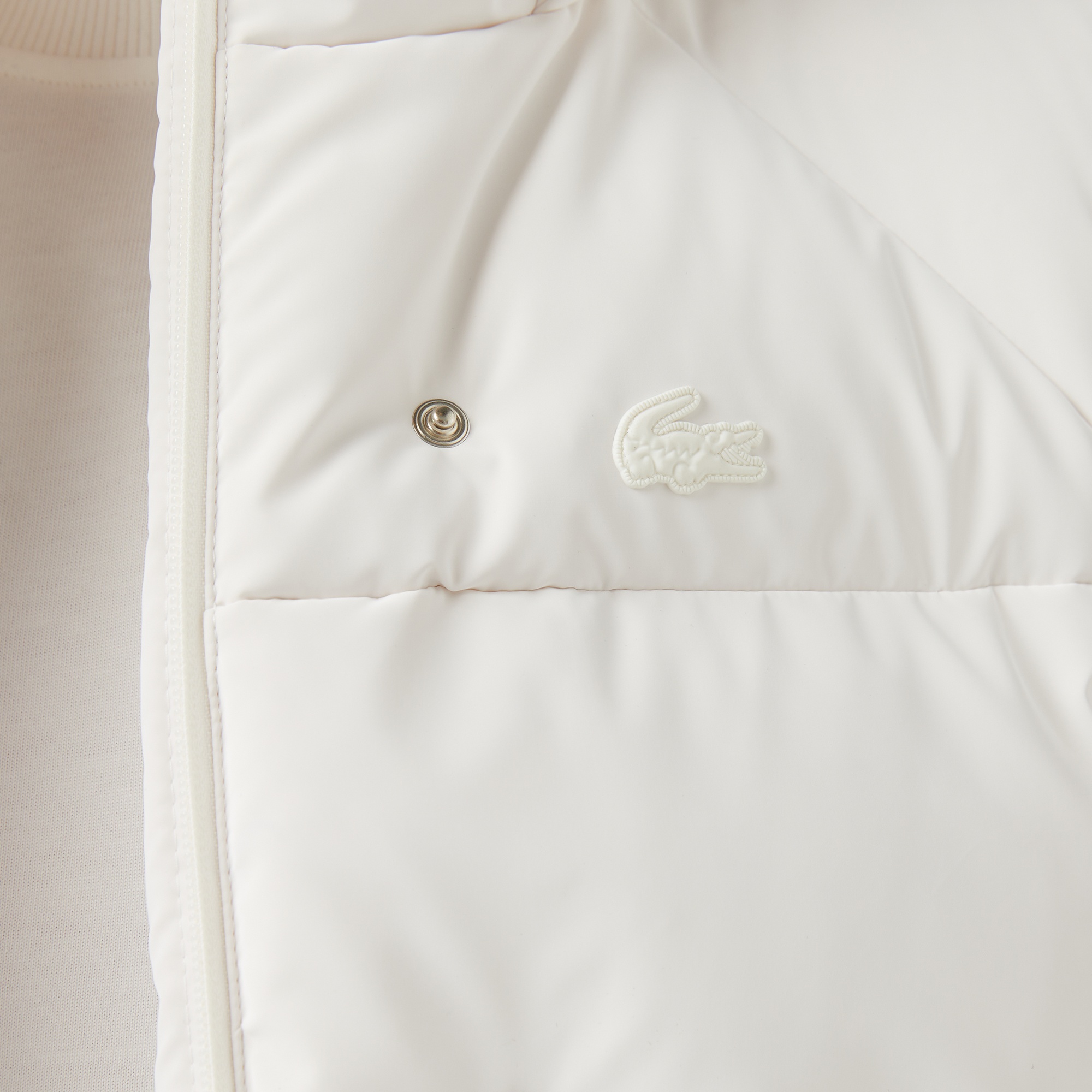 Lacoste Kadın Kapüşonlu Beyaz Yelek