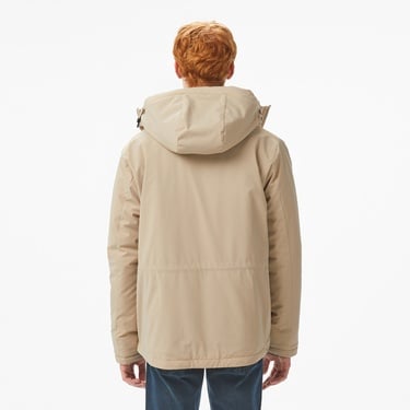  Lacoste Erkek Kapüşonlu Bej Mont