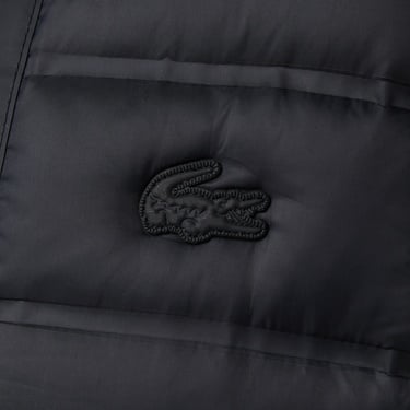  Lacoste Erkek Dik Yaka Kapitone Siyah Mont