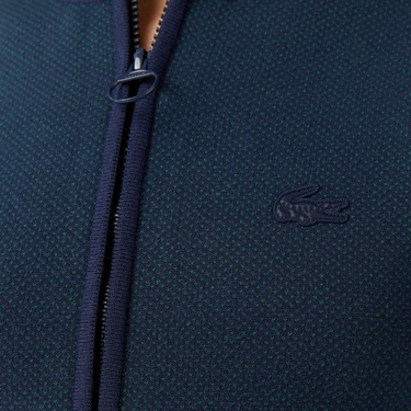  Kadın Classic Fit Kısa Kollu Yarım Fermuarlı Renk Bloklu Lacivert Elbise