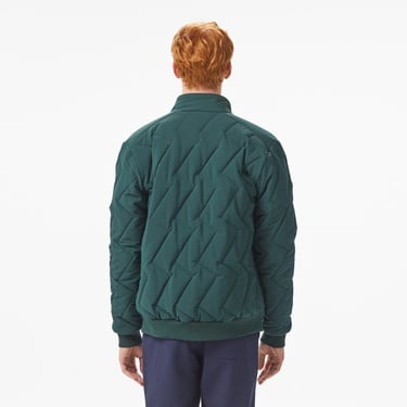  Lacoste Erkek Dik Yaka Kapitone Koyu Yeşil Mont