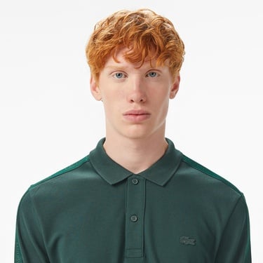  Lacoste Erkek Regular Fit Uzun Kollu Koyu Yeşil Polo