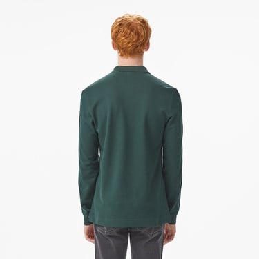  Lacoste Erkek Regular Fit Uzun Kollu Koyu Yeşil Polo