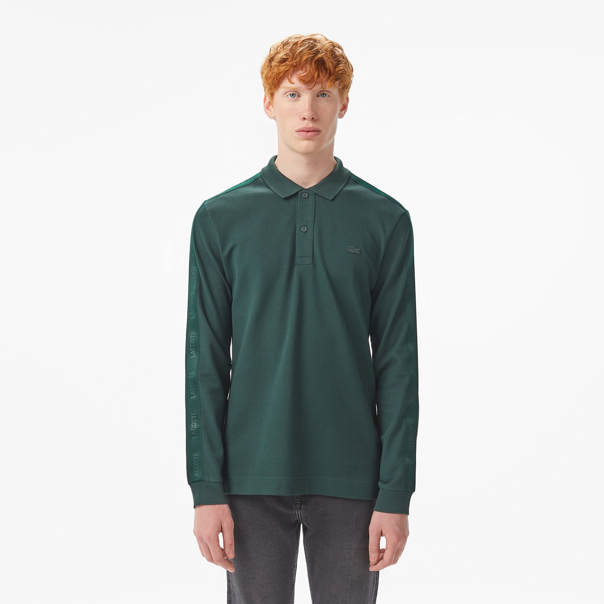 Lacoste Erkek Regular Fit Uzun Kollu Koyu Yeşil Polo