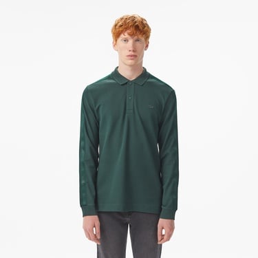  Lacoste Erkek Regular Fit Uzun Kollu Koyu Yeşil Polo