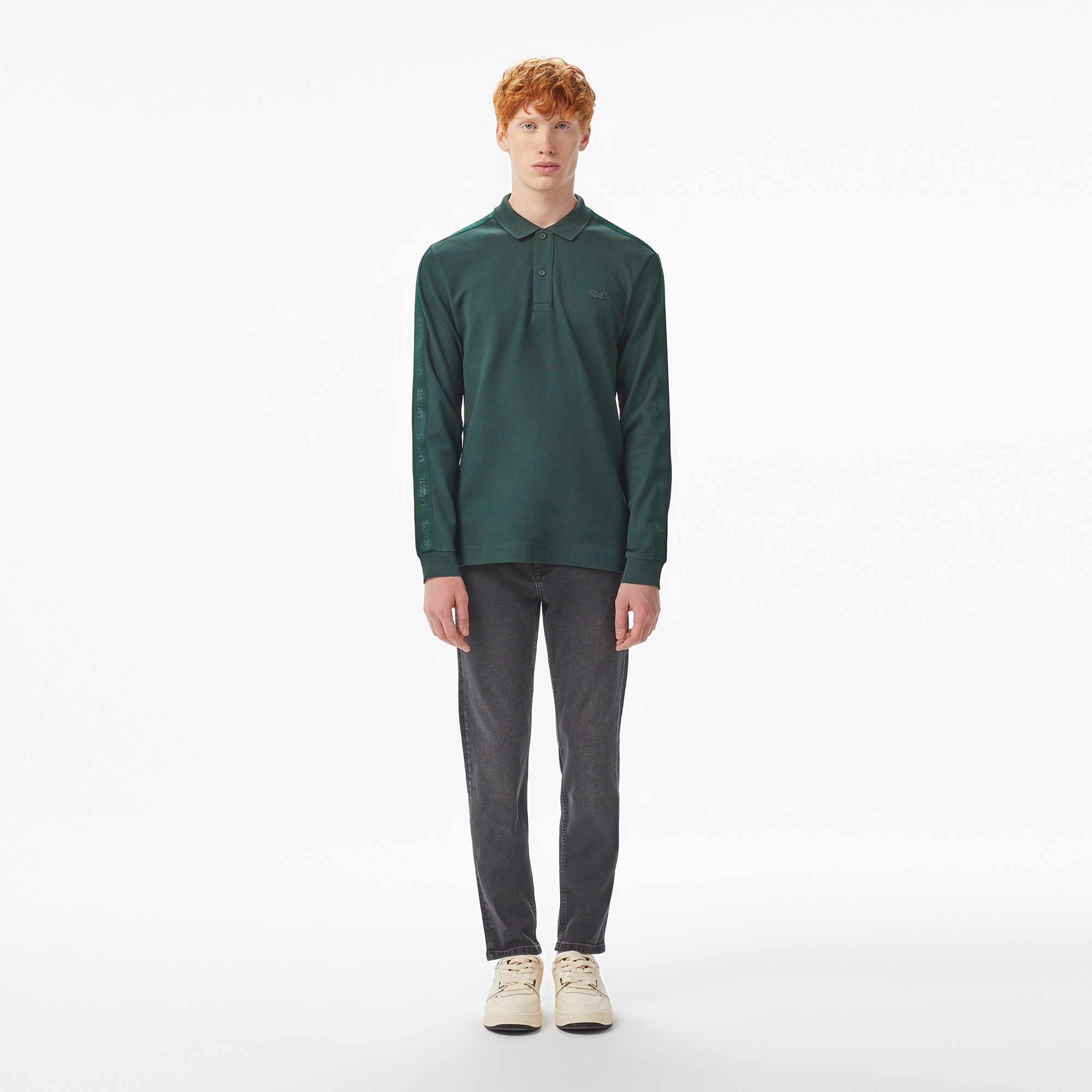 Lacoste Erkek Regular Fit Uzun Kollu Koyu Yeşil Polo