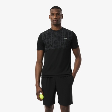  Lacoste Tennis x Novak Djokovic Erkek Regular Fit Siyah Şort
