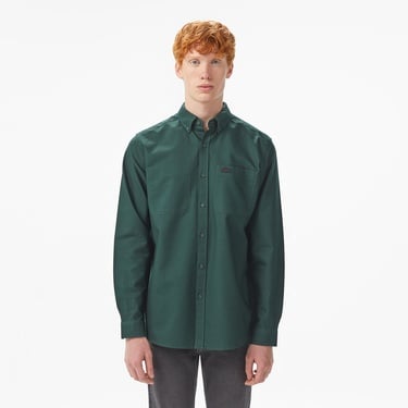  Lacoste Erkek Regular Fit Düğmeli Yaka Yeşil Gömlek
