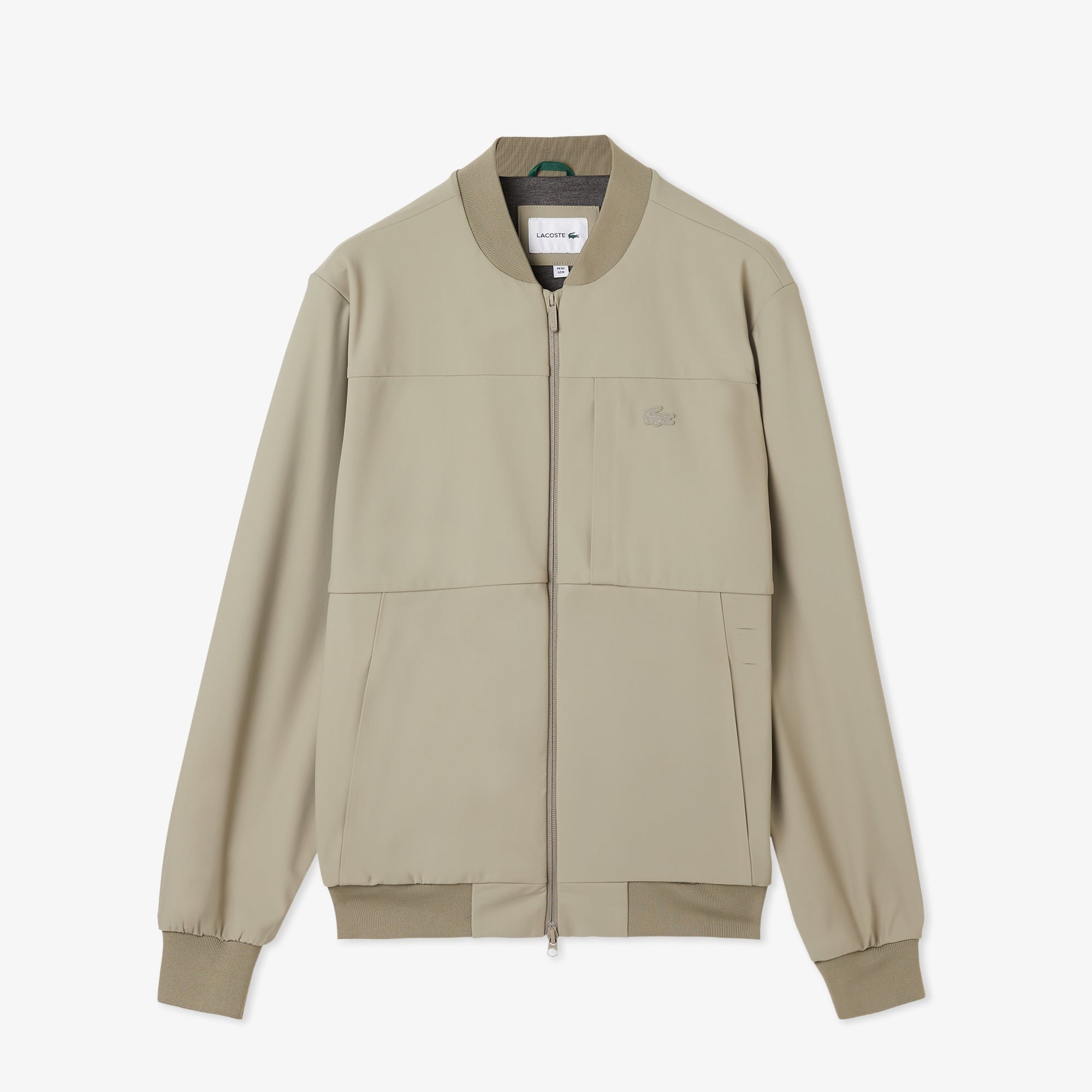 Lacoste Erkek Hakim Yaka Açık Kahverengi Bomber Ceket