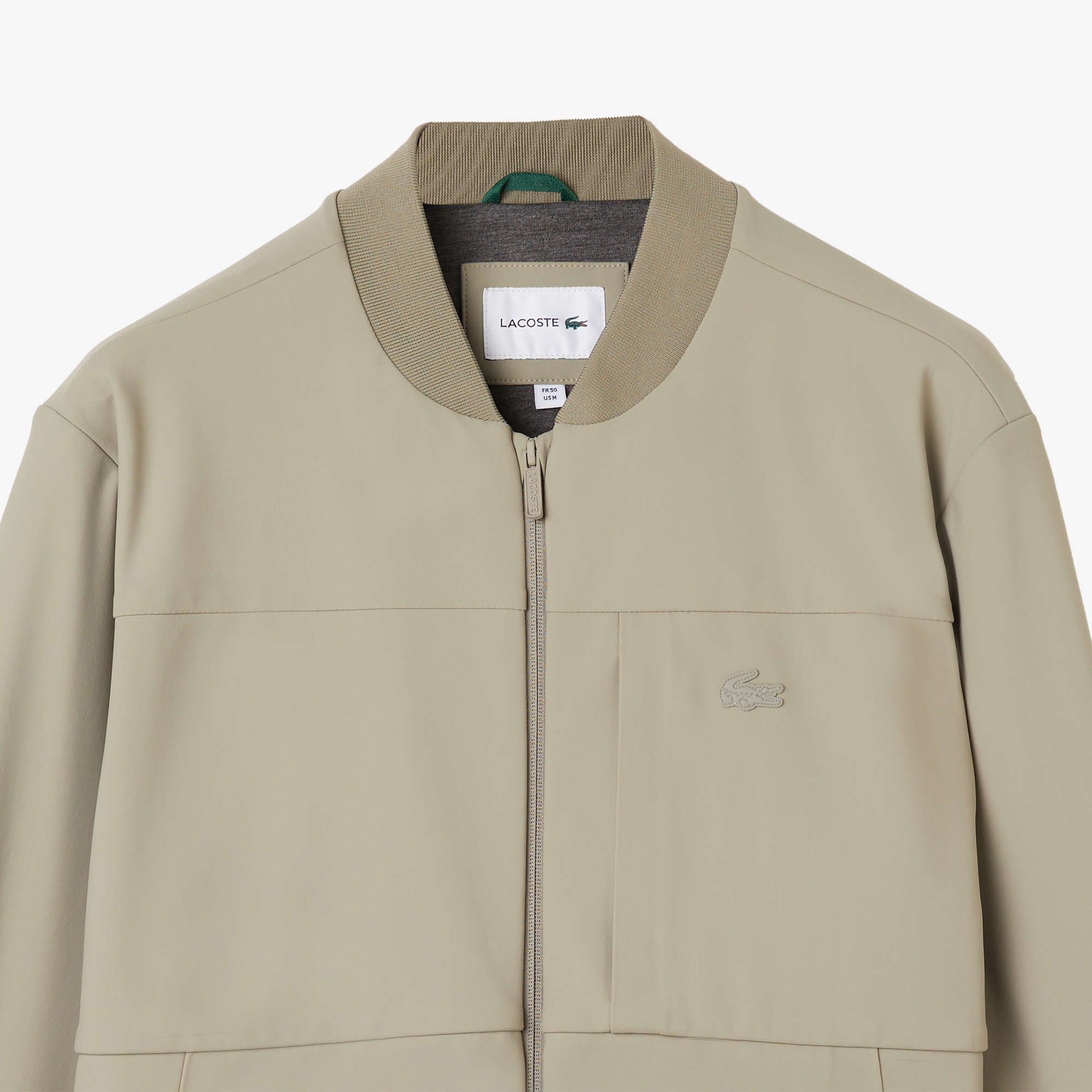 Lacoste Erkek Hakim Yaka Açık Kahverengi Bomber Ceket