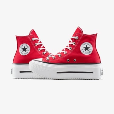  Converse Chuck Taylor All Star Lift Double Stack Platform Unisex Kırmızı Sneaker