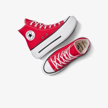  Converse Chuck Taylor All Star Lift Double Stack Platform Unisex Kırmızı Sneaker