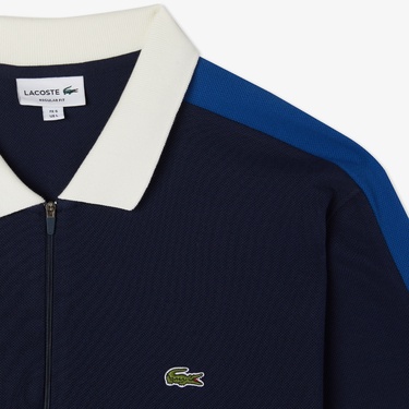  Lacoste Erkek Regular Fit Renk Bloklu Lacivert Polo