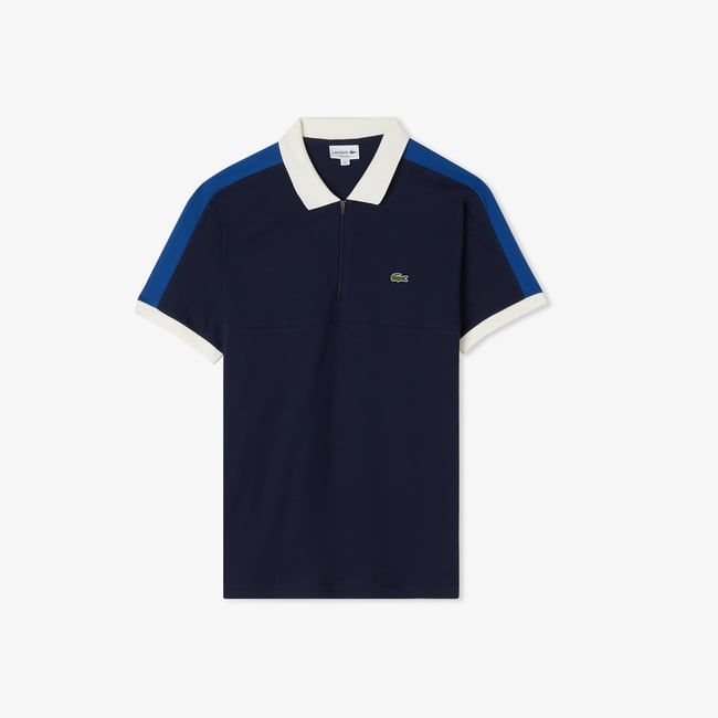  Lacoste Erkek Regular Fit Renk Bloklu Lacivert Polo