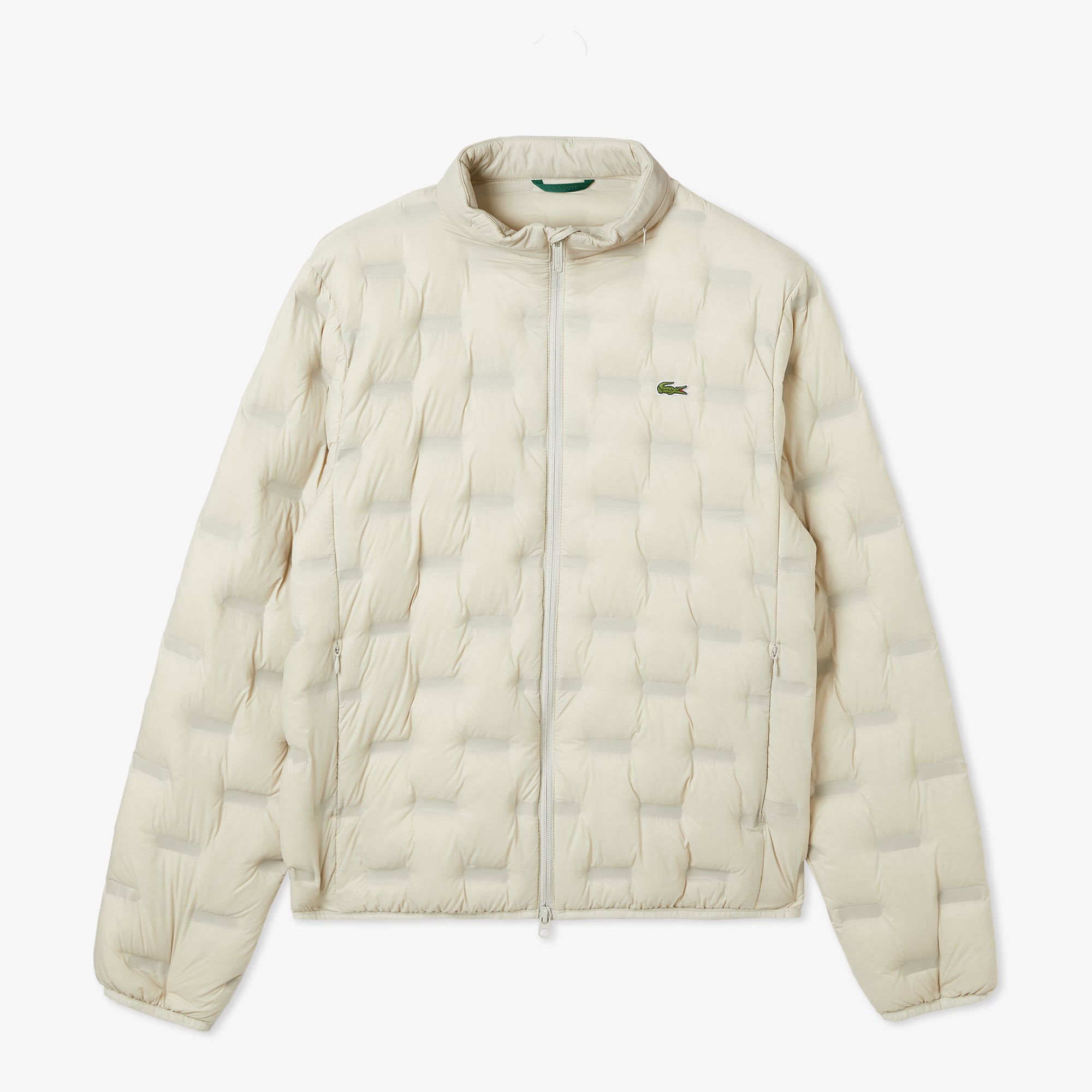  Erkek Kapüşonlu Kapitone Açık Gri Mont