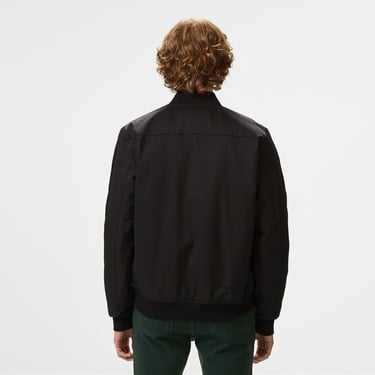  Lacoste Erkek Dik Yaka Siyah Bomber Ceket