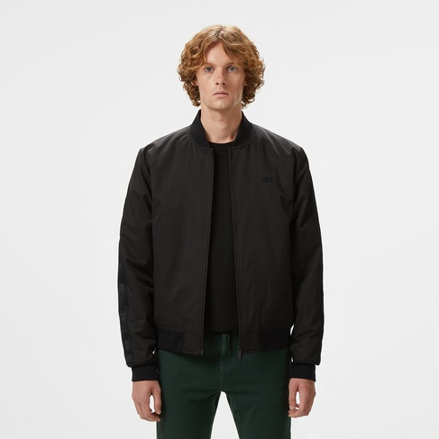  Lacoste Erkek Dik Yaka Siyah Bomber Ceket