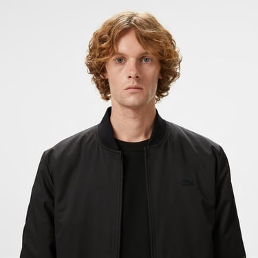  Lacoste Erkek Dik Yaka Siyah Bomber Ceket