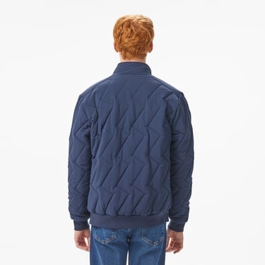  Lacoste Erkek Dik Yaka Kapitone Lacivert Mont