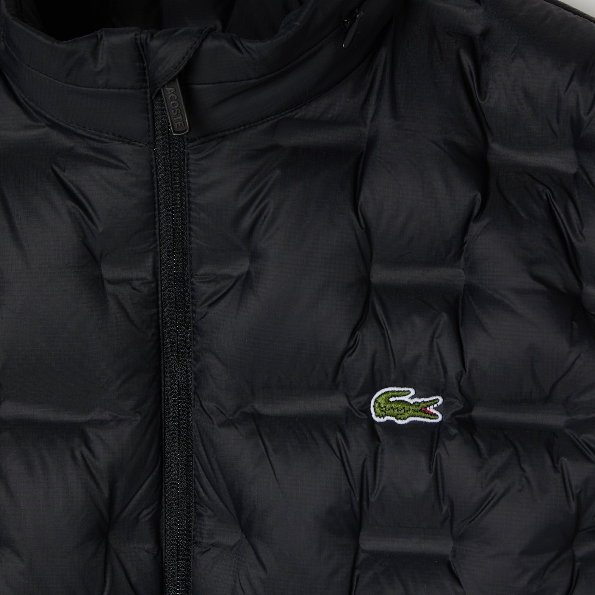 Lacoste Erkek Dik Yaka Kapitone Siyah Yelek