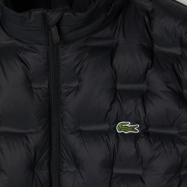  Lacoste Erkek Dik Yaka Kapitone Siyah Yelek