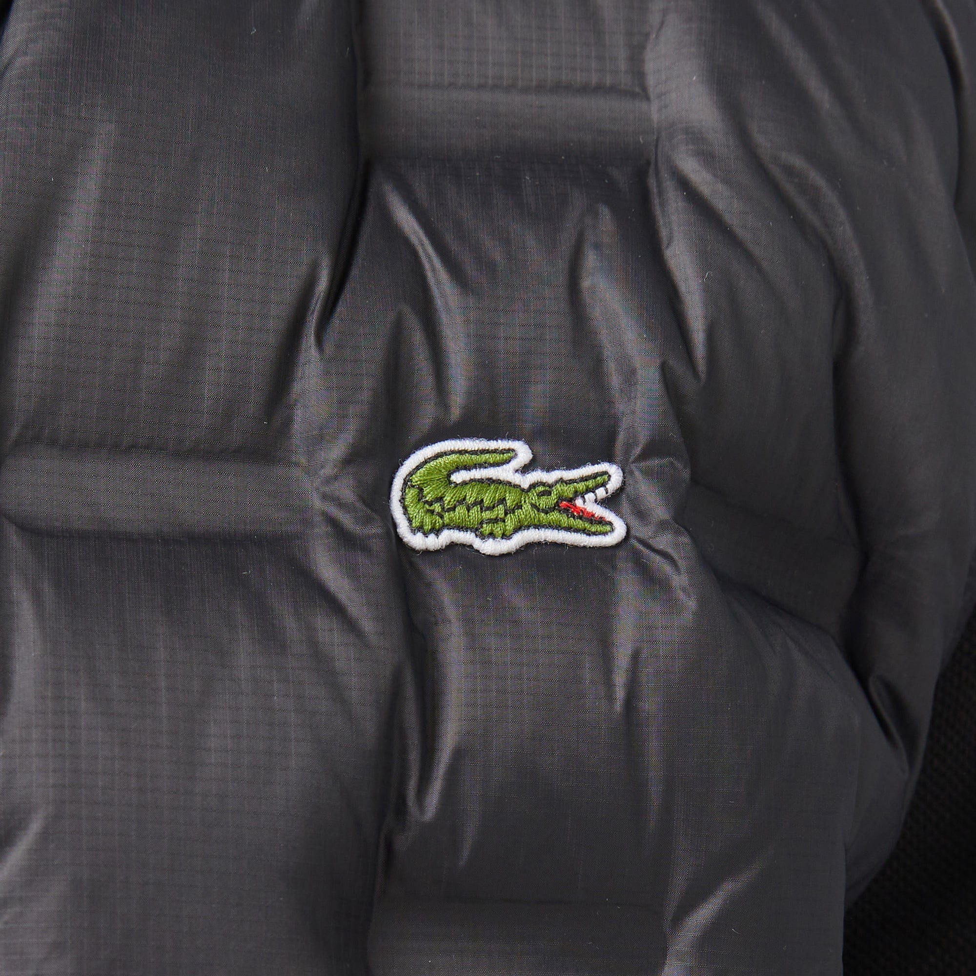 Lacoste Erkek Dik Yaka Kapitone Siyah Yelek