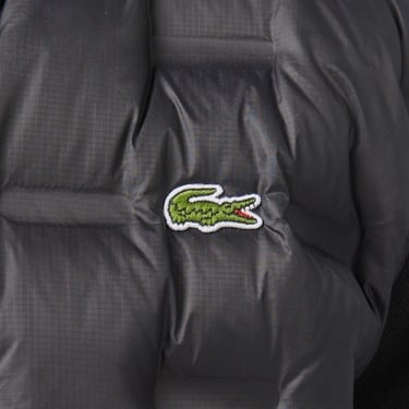  Lacoste Erkek Dik Yaka Kapitone Siyah Yelek