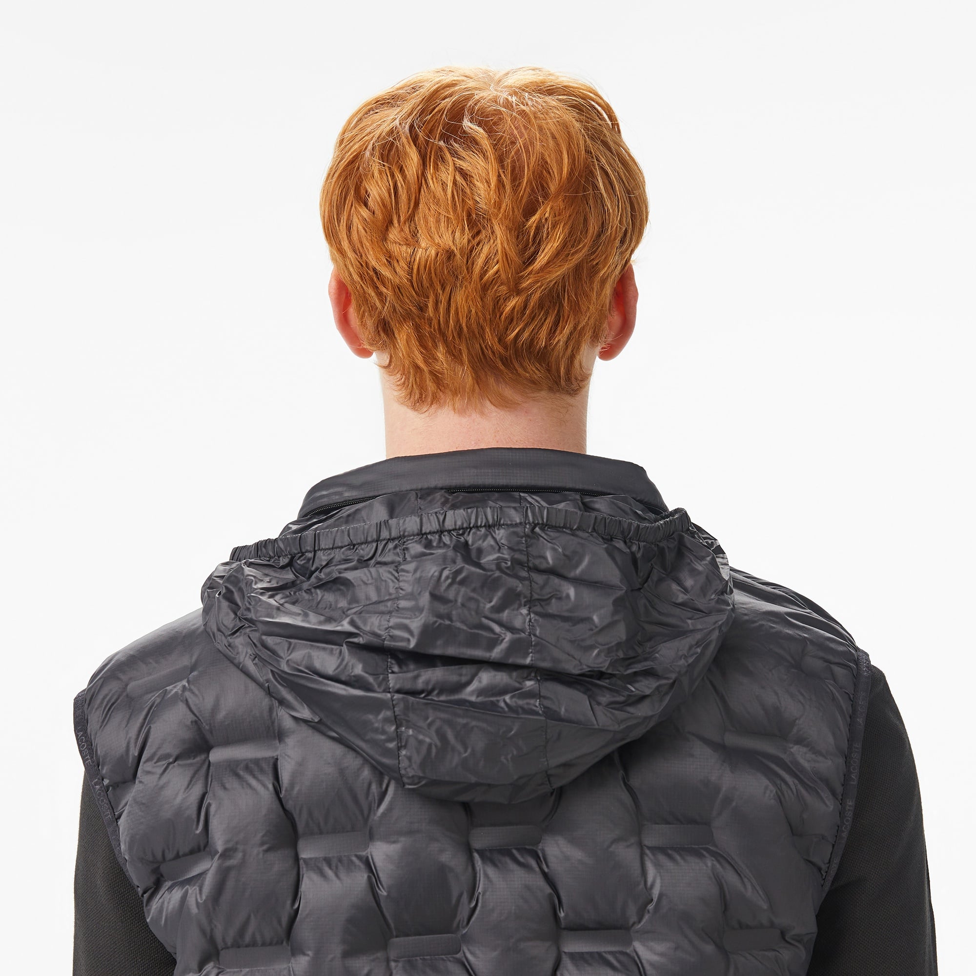 Lacoste Erkek Dik Yaka Kapitone Siyah Yelek