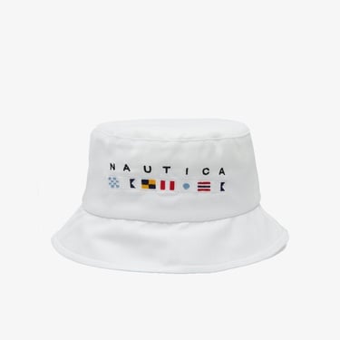  Nautica Unisex Beyaz Baskılı Şapka