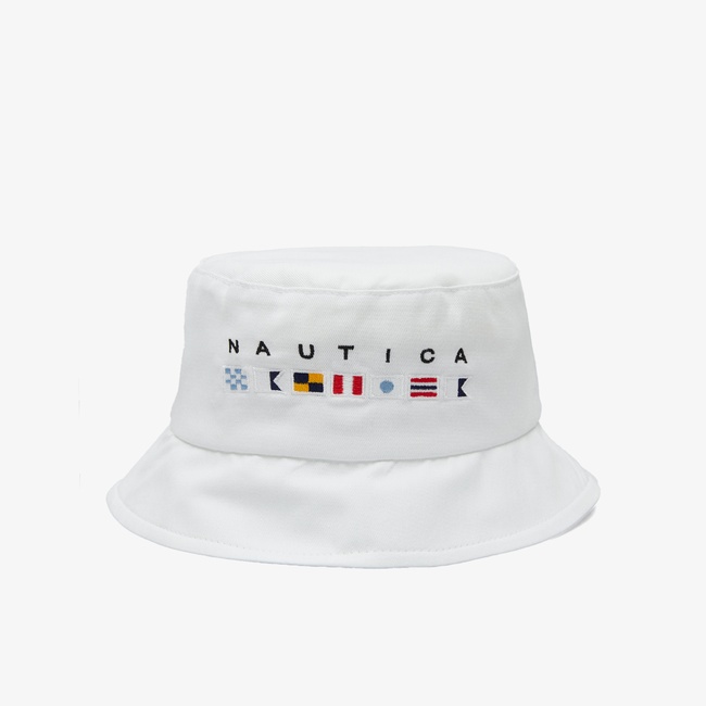  Nautica Unisex Beyaz Baskılı Şapka