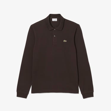  Lacoste L.12.12 Erkek Classic Fit Uzun Kollu Kahverengi Polo
