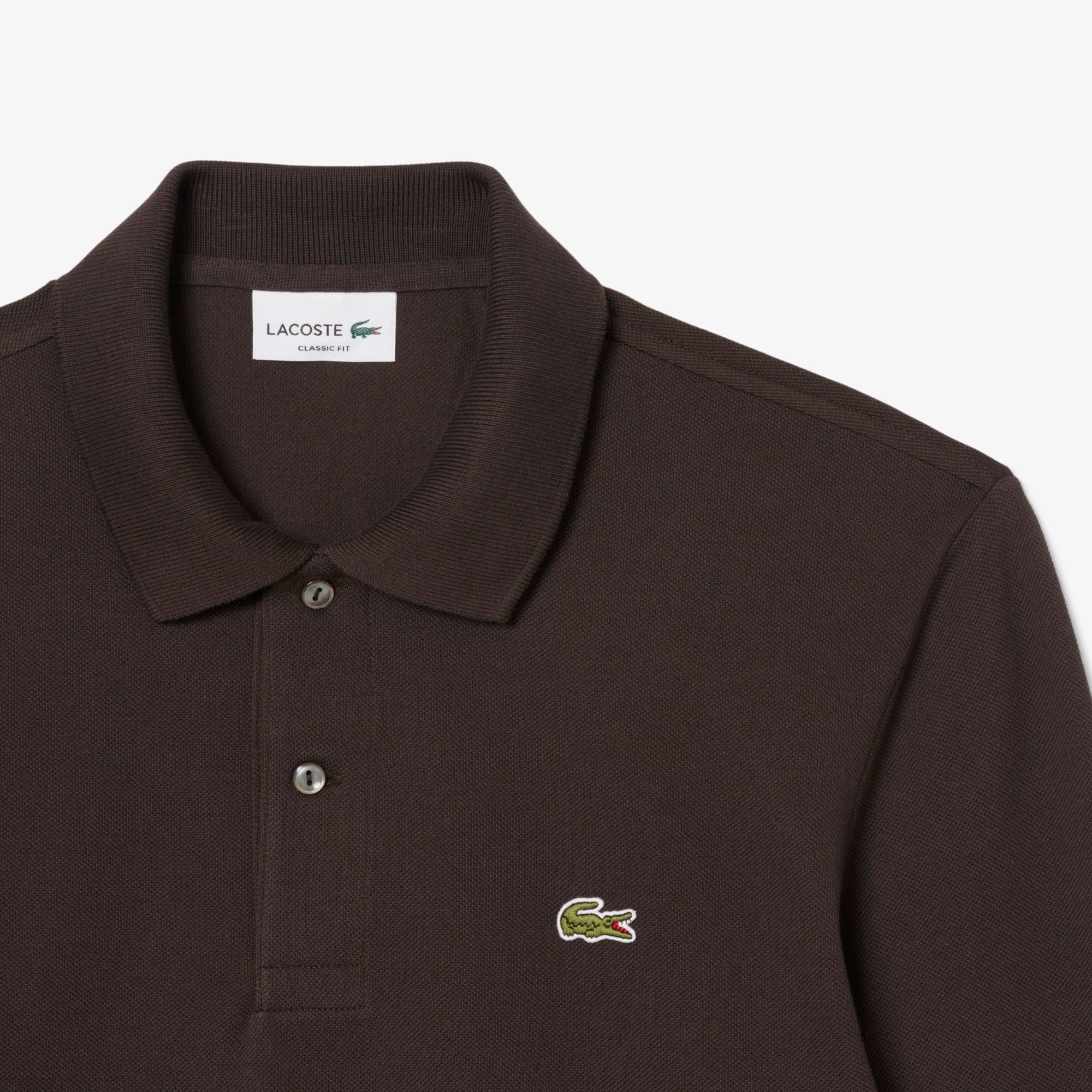 Lacoste L.12.12 Erkek Classic Fit Uzun Kollu Kahverengi Polo