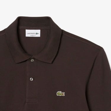  Lacoste L.12.12 Erkek Classic Fit Uzun Kollu Kahverengi Polo