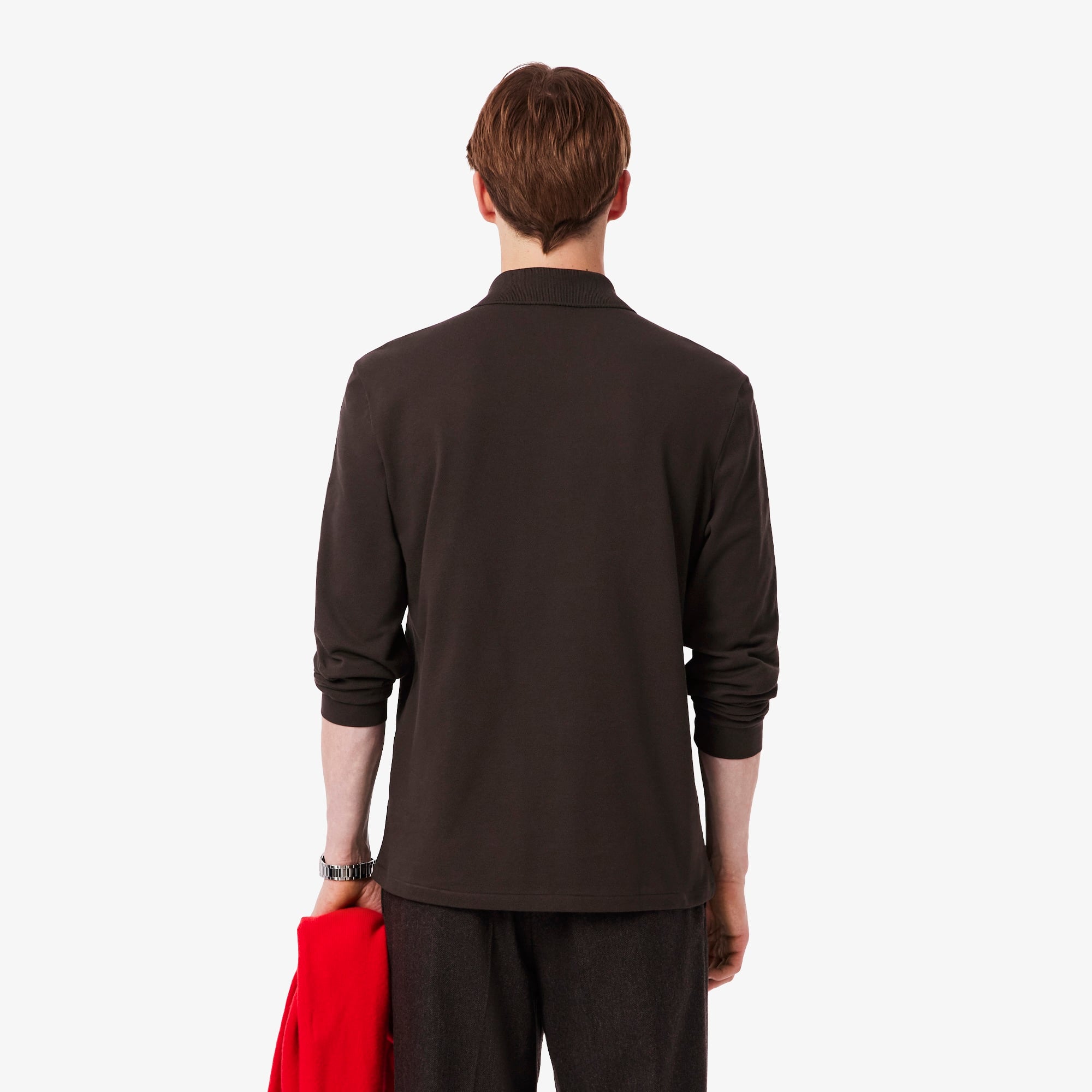 Lacoste L.12.12 Erkek Classic Fit Uzun Kollu Kahverengi Polo